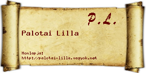 Palotai Lilla névjegykártya